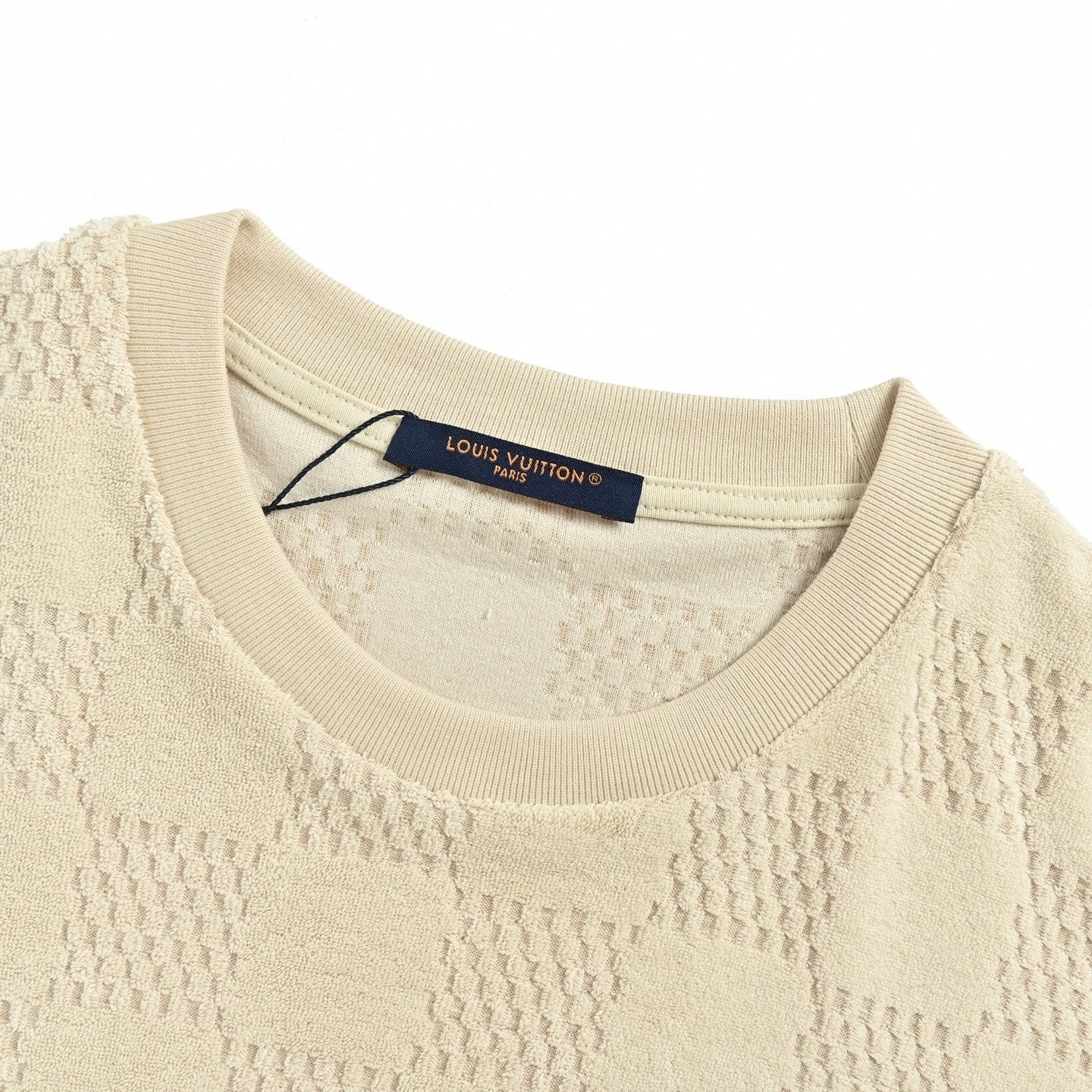Damier Cotton Toweling Set | Beige