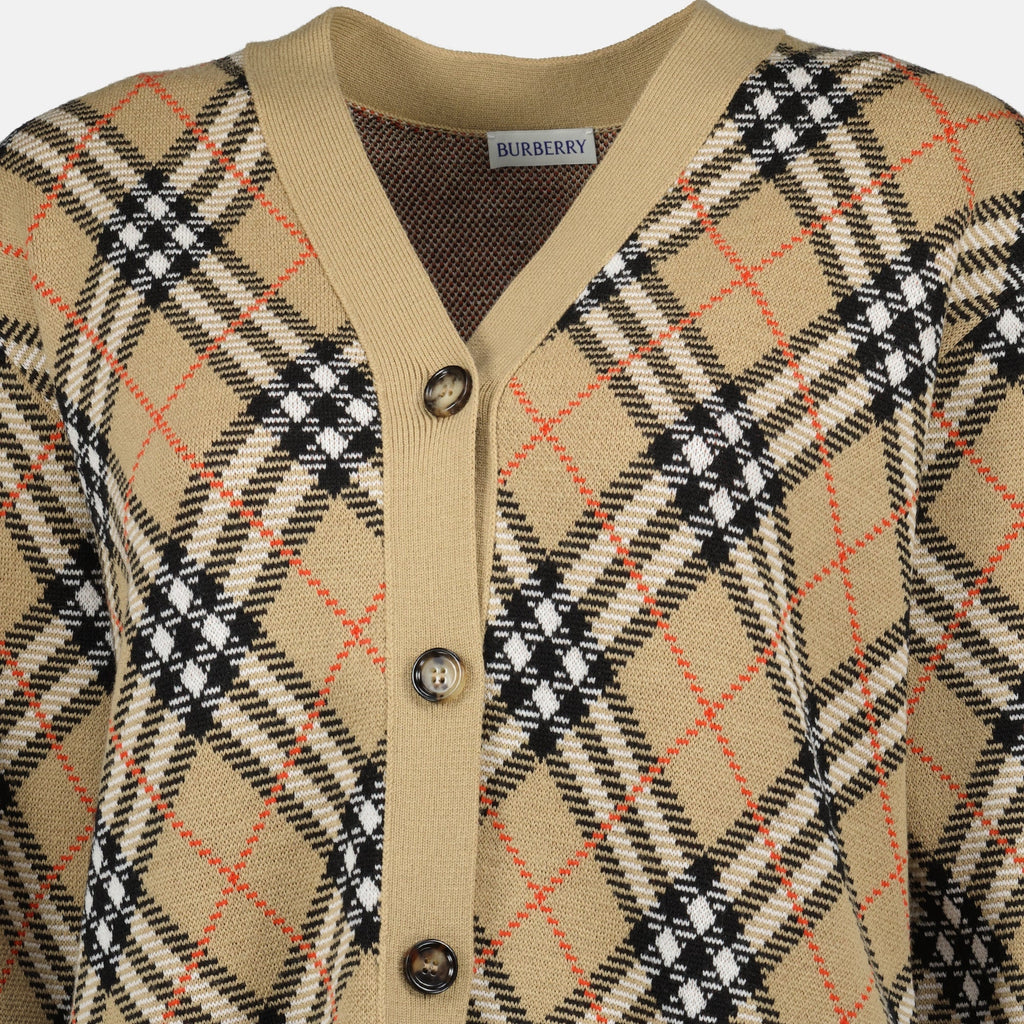 Check Plaid Cardigan