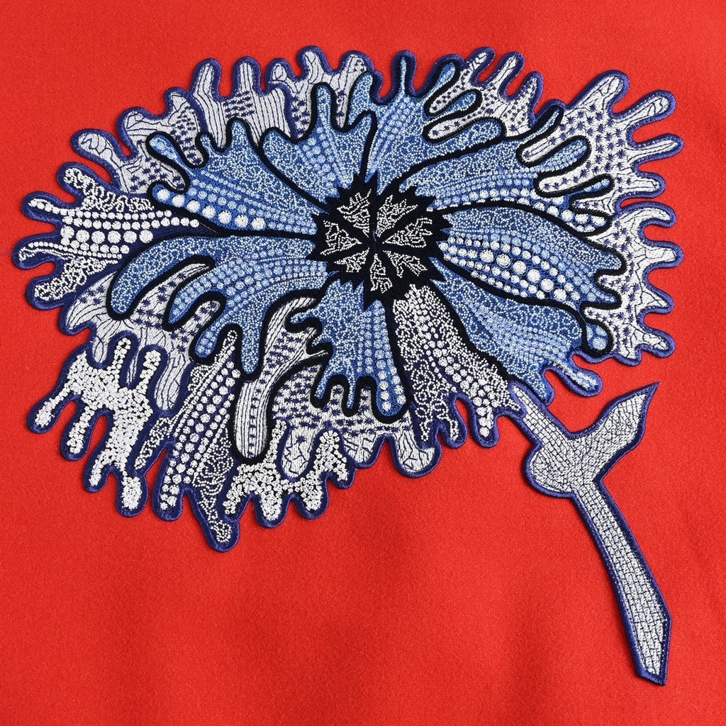 x Yayoi Kusama floral-embroidery jacket
