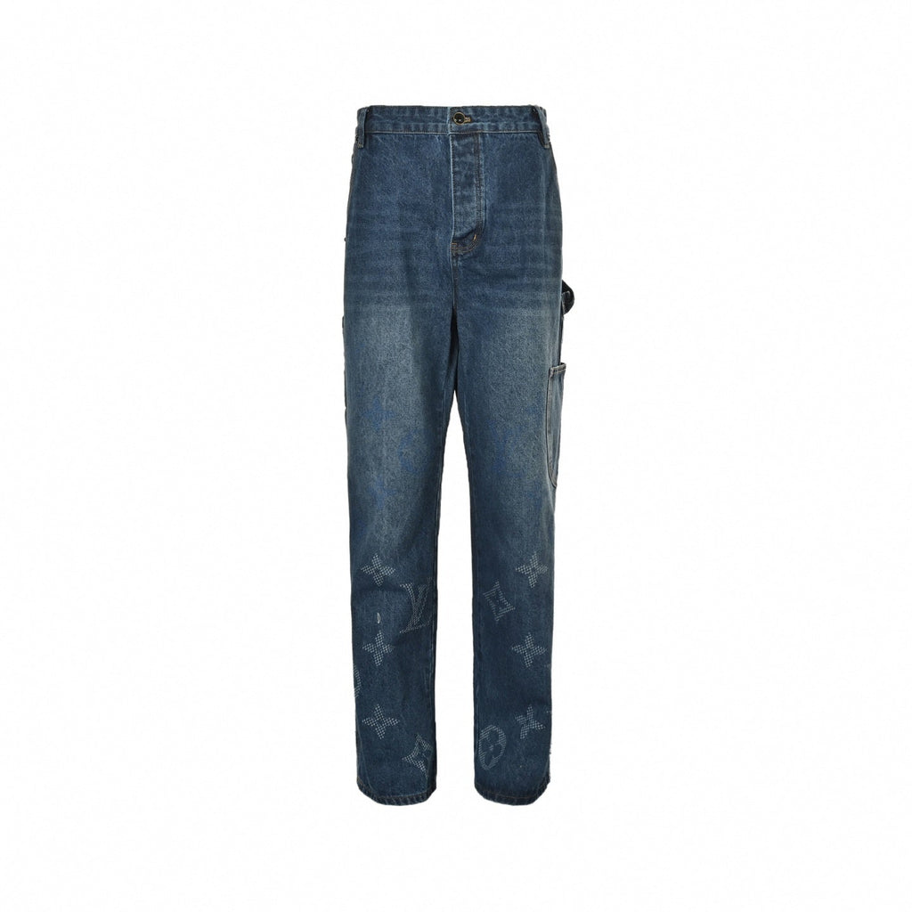 Monogram Gradient Denim Jeans | Vintage Blue