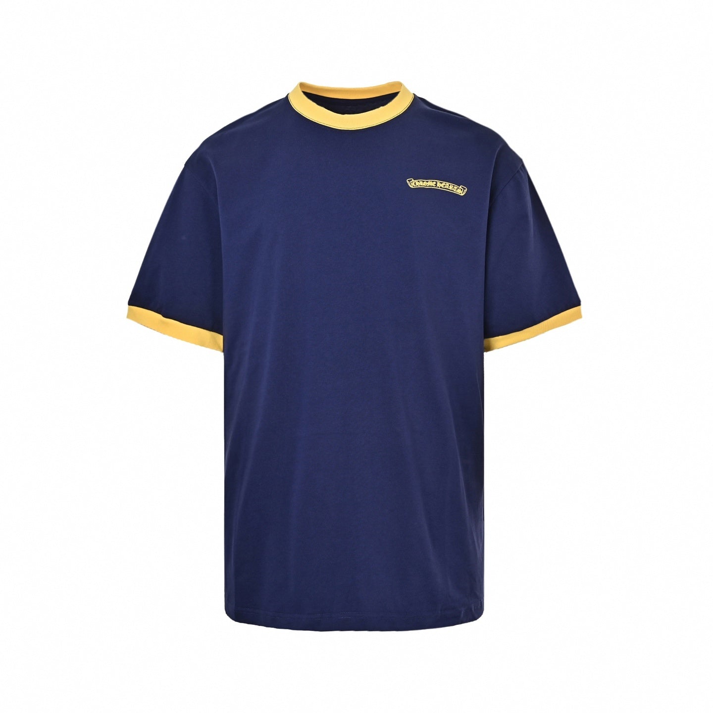 Horseshoe Logo Ringer T-Shirt | Navy/Yellow