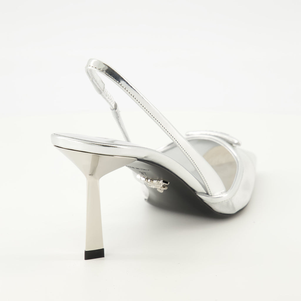 Silver Mesh Heels