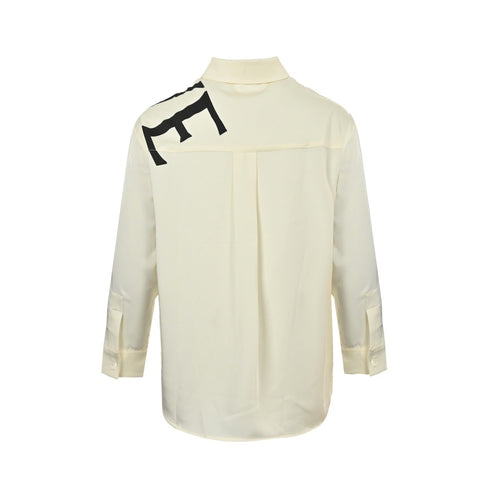 Logo Printed Silk Shirt