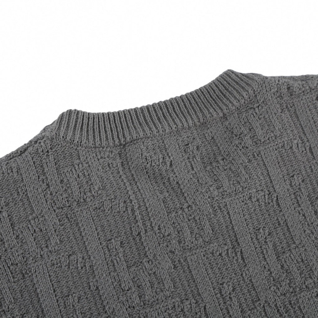 Oblique Jacquard Knit Sweater