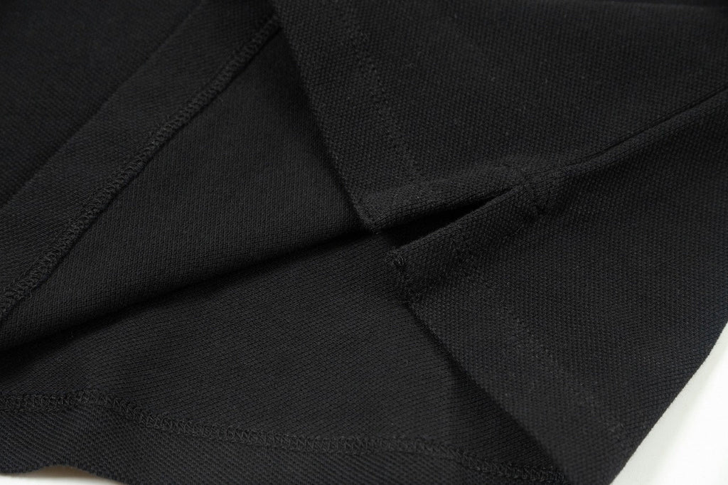 Tri-Color Trim Long-Sleeve Polo