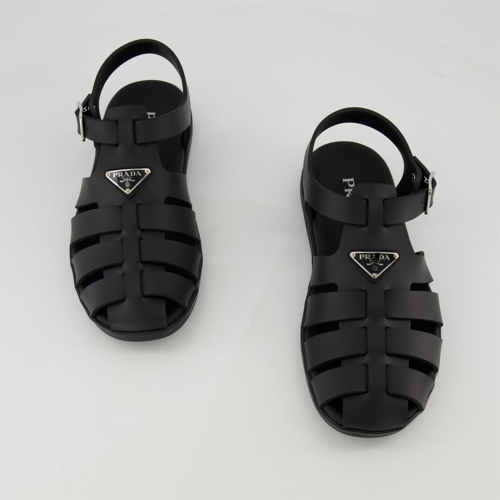 Black Rubber Sandals