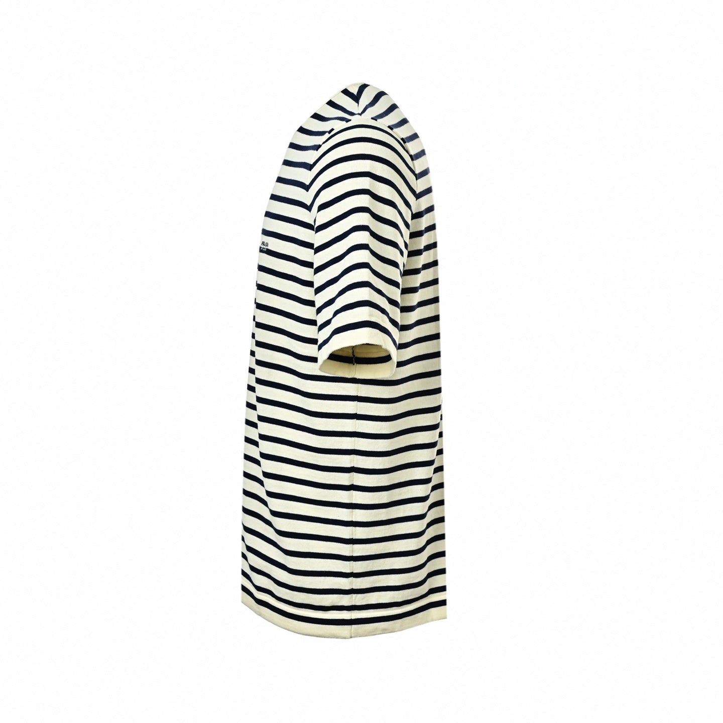 Striped Knit T-Shirt | Cream & Navy