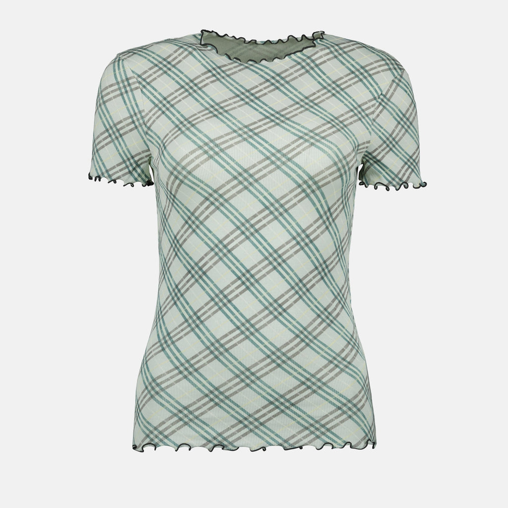 Checked Stretch Top