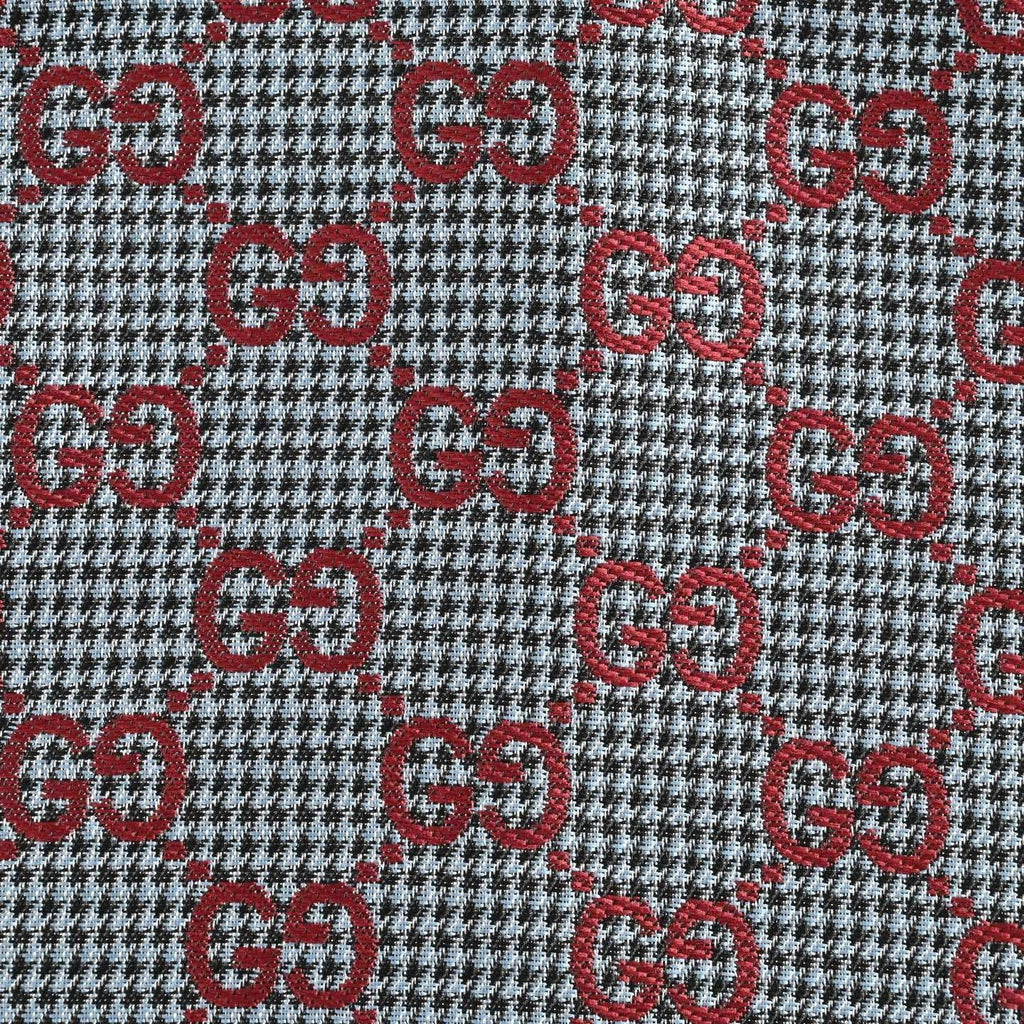 GG Houndstooth Zip Jacket | Grey & Red