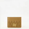 Quilted Brown Leather Card Holder