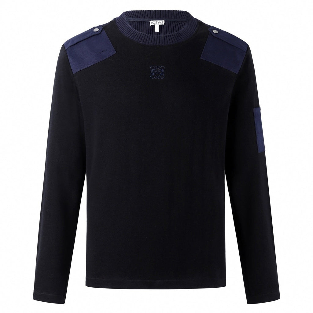 Contrast Panel Utility Sweater