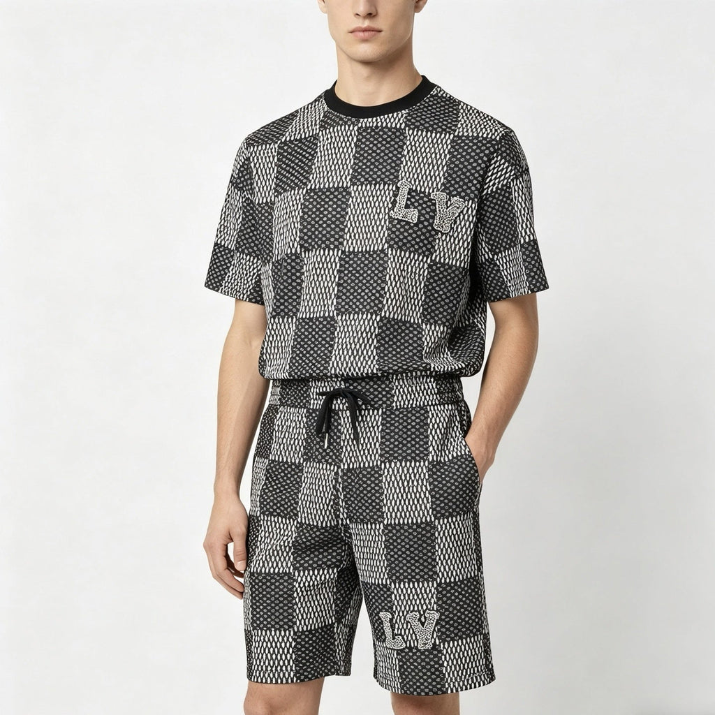 Crystal Damier Knit Ensemble