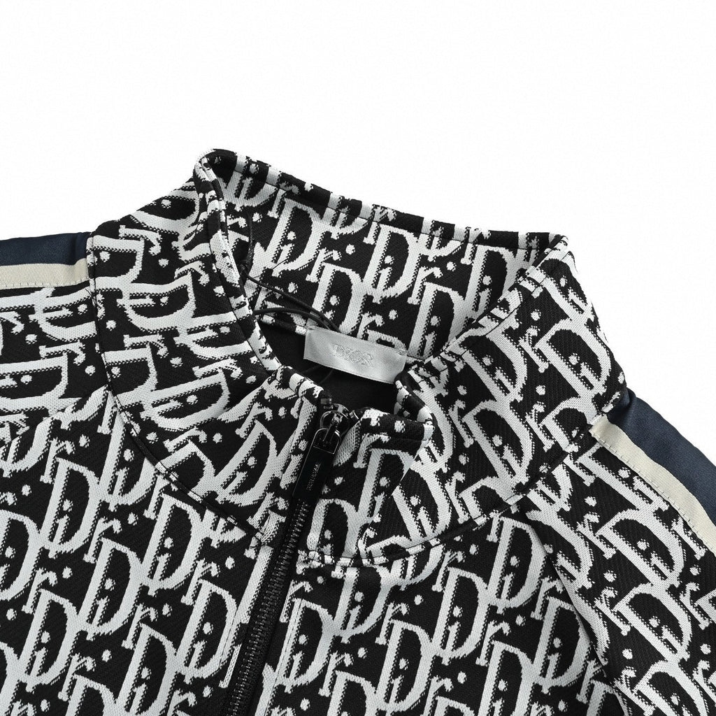 Oblique Jacquard Tracksuit Set | Black & White