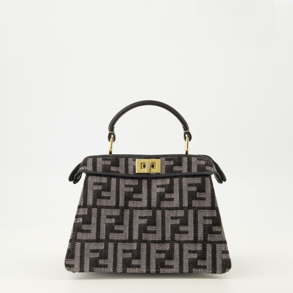 Peekabbo Nano Bag in FF Denim