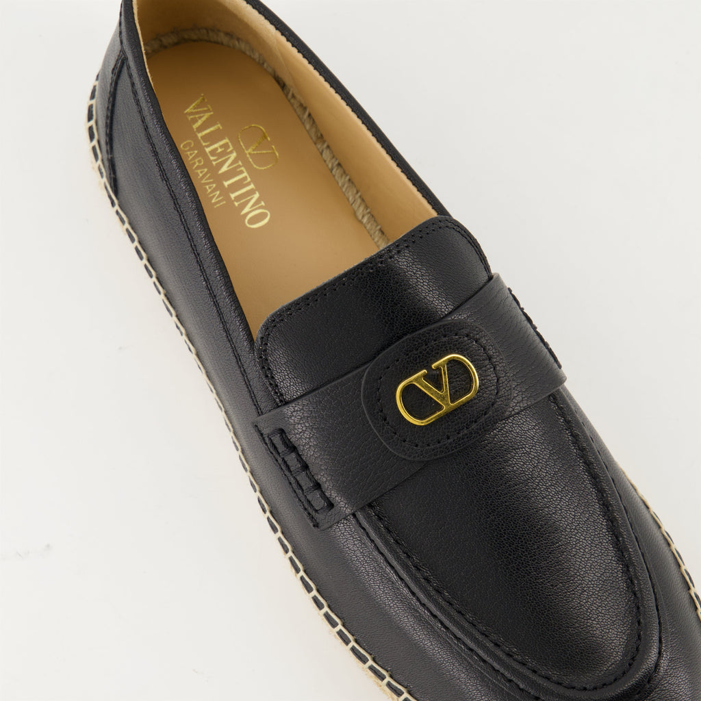Palm Leather Espadrilles