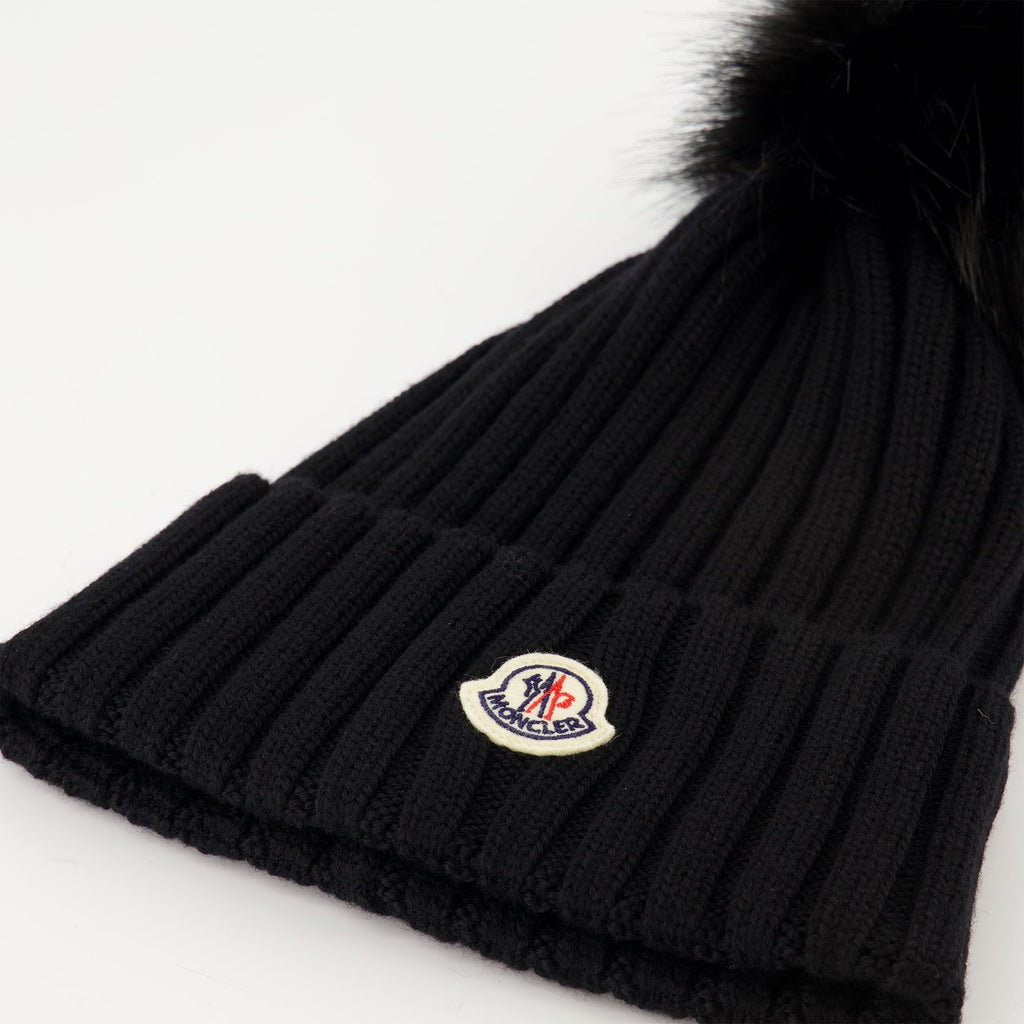 Wool Beanie with Pompom