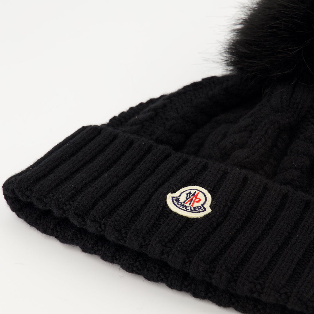 Cashmere Beanie with Pom-Pom