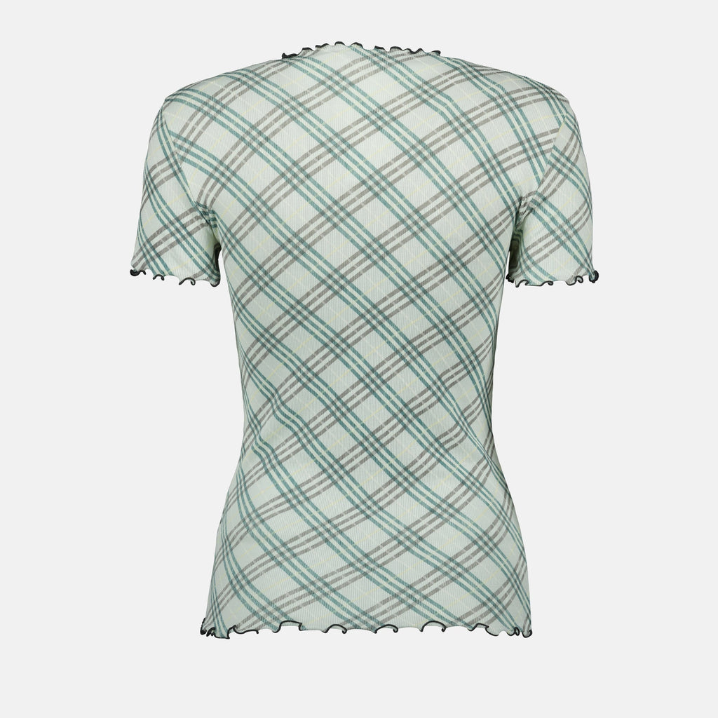 Checked Stretch Top