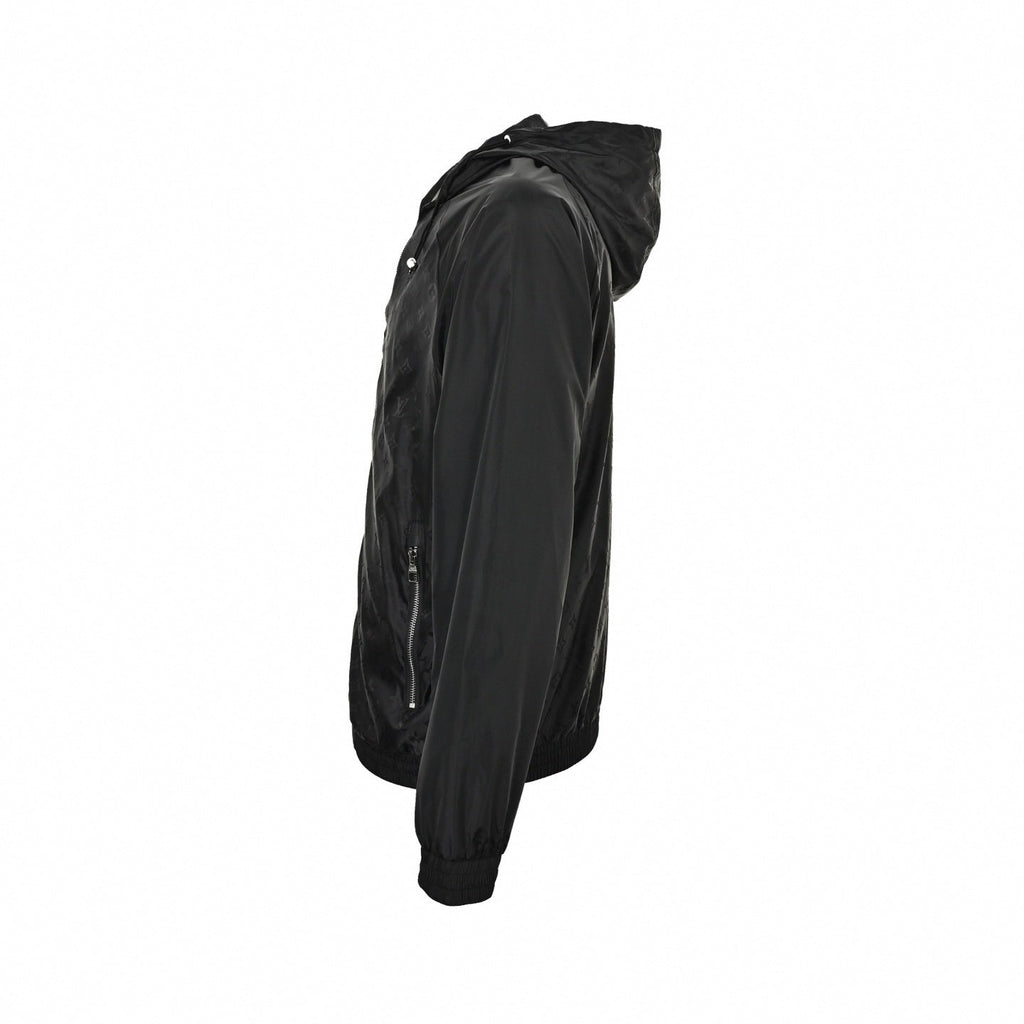 Monogram Windbreaker | Black & Grey