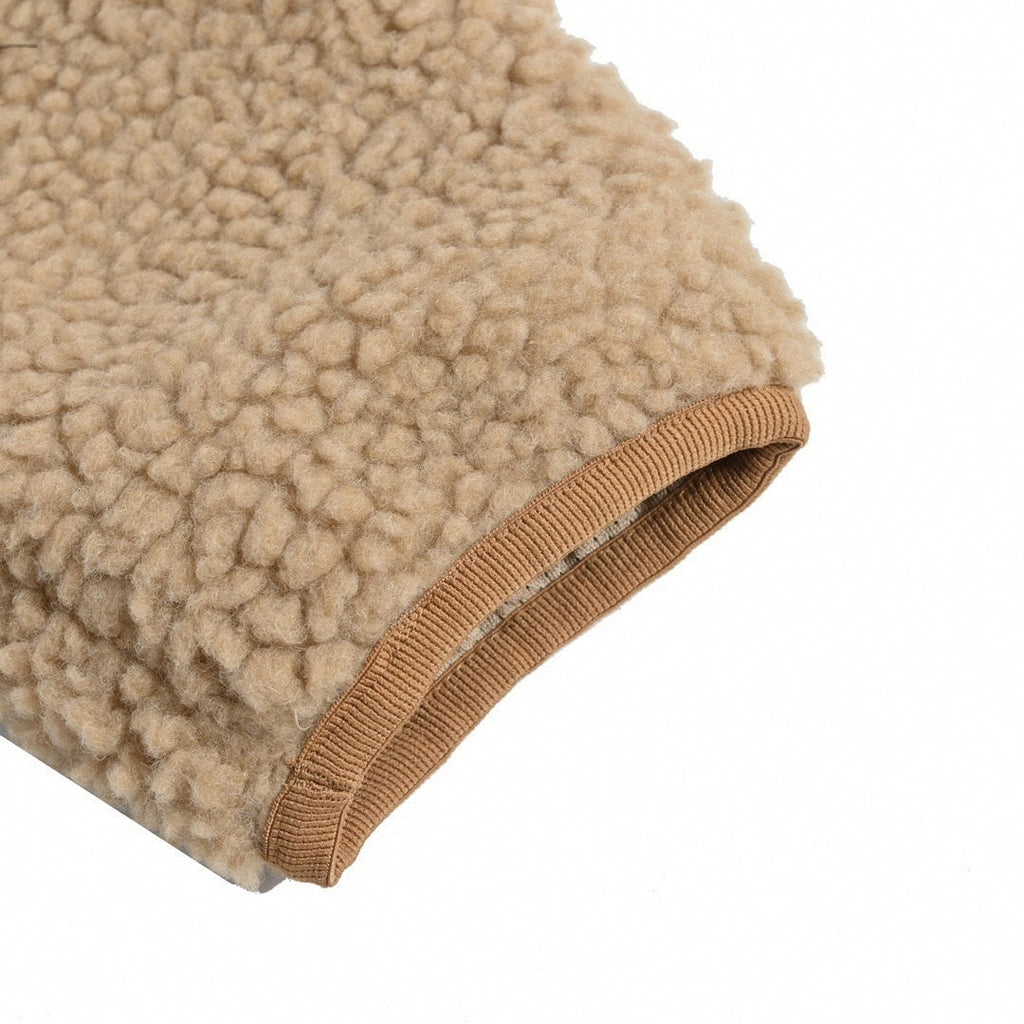 B Motif Deep Pile Fleece Jacket | Beige