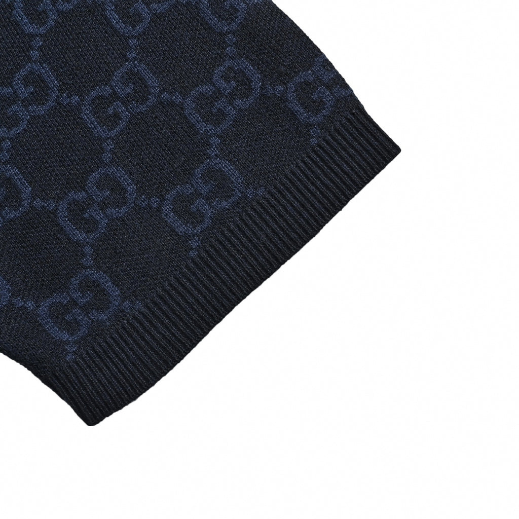 GG Monogram Knit Polo Shirt