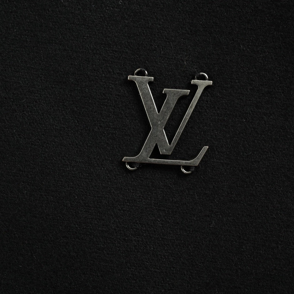 Metal Logo Zip-Up Hoodie | Black