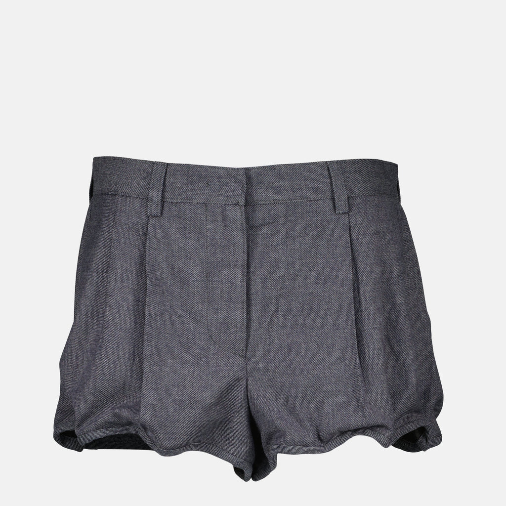 Gray Satin Shorts