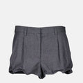 Gray Satin Shorts