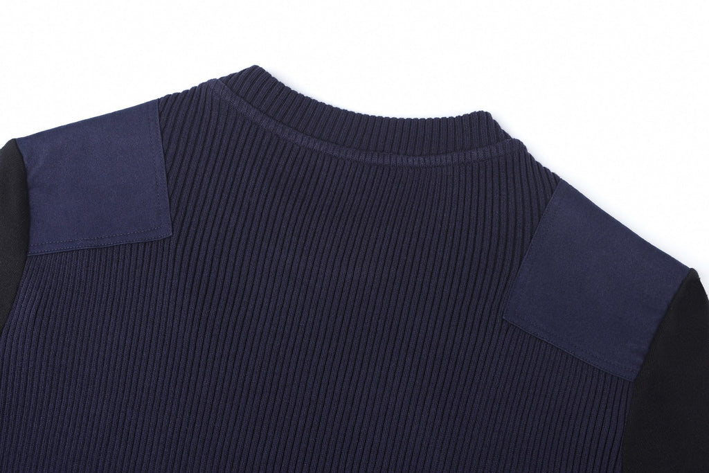 Contrast Panel Utility Sweater