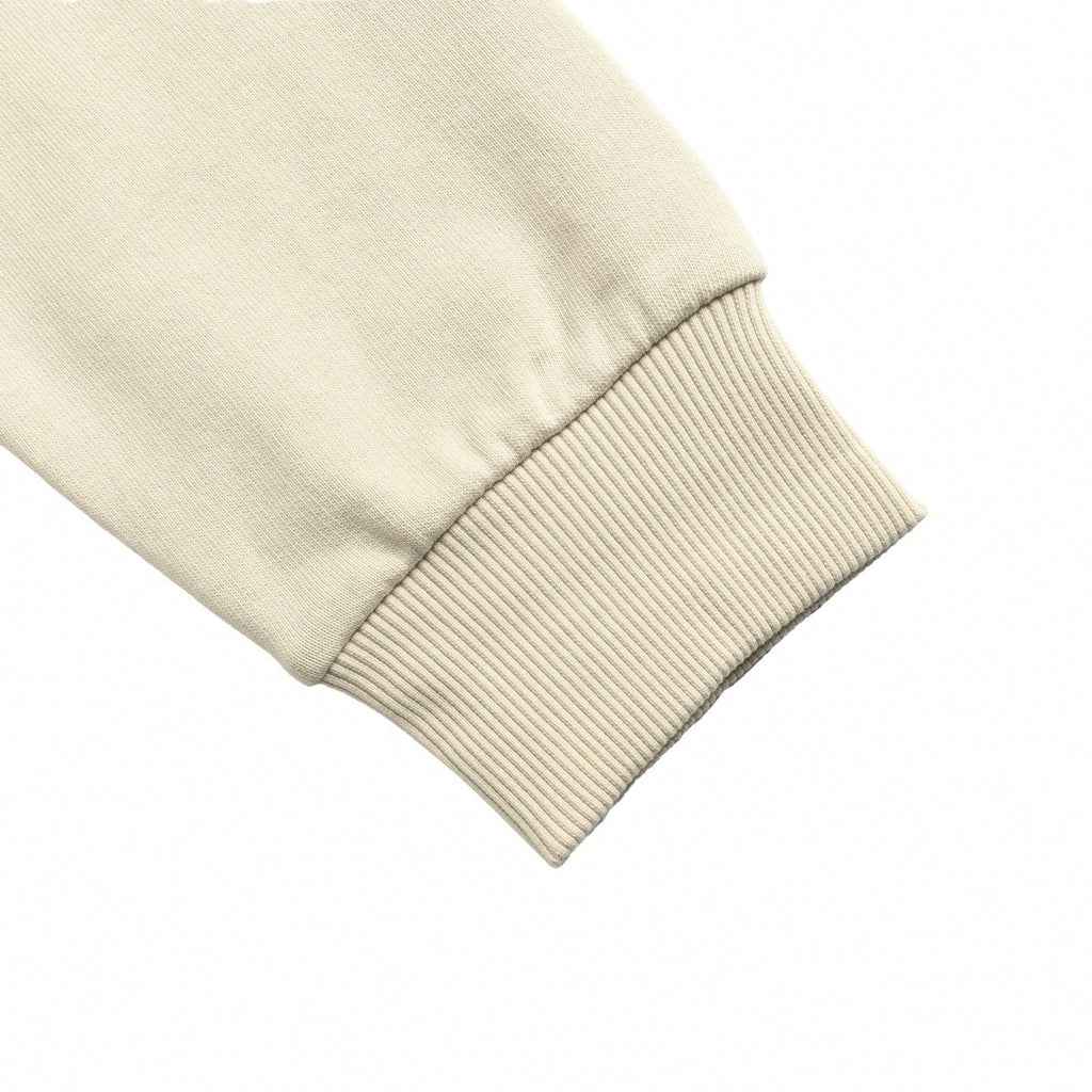Monogram Pocket Cotton Crewneck | Beige