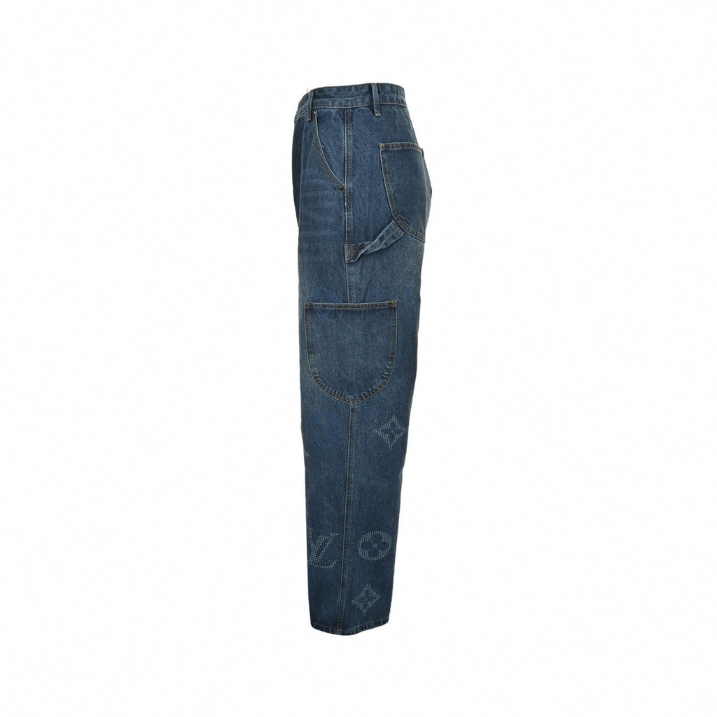Monogram Gradient Denim Jeans | Vintage Blue