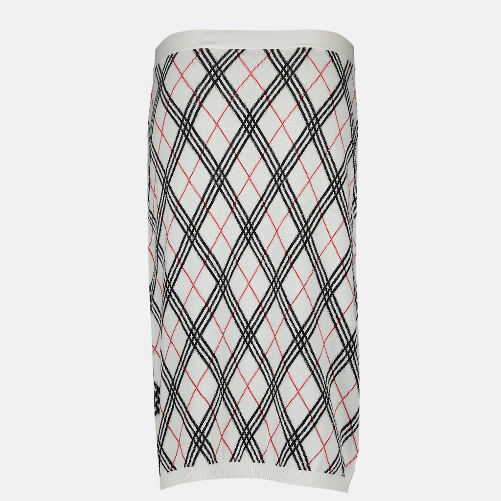 Midi Check Skirt