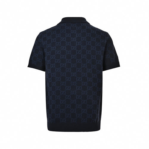 GG Monogram Knit Polo Shirt