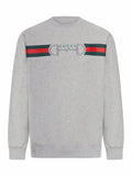Web & Horsebit Print Crewneck Sweatshirt