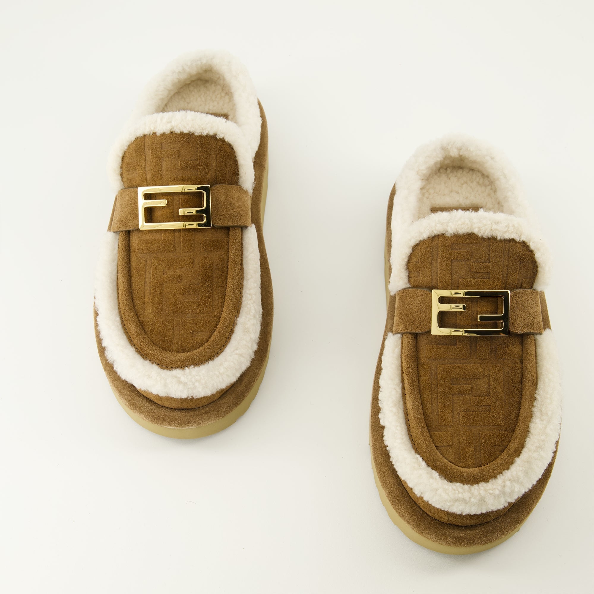 FF Brown Suede Clogs