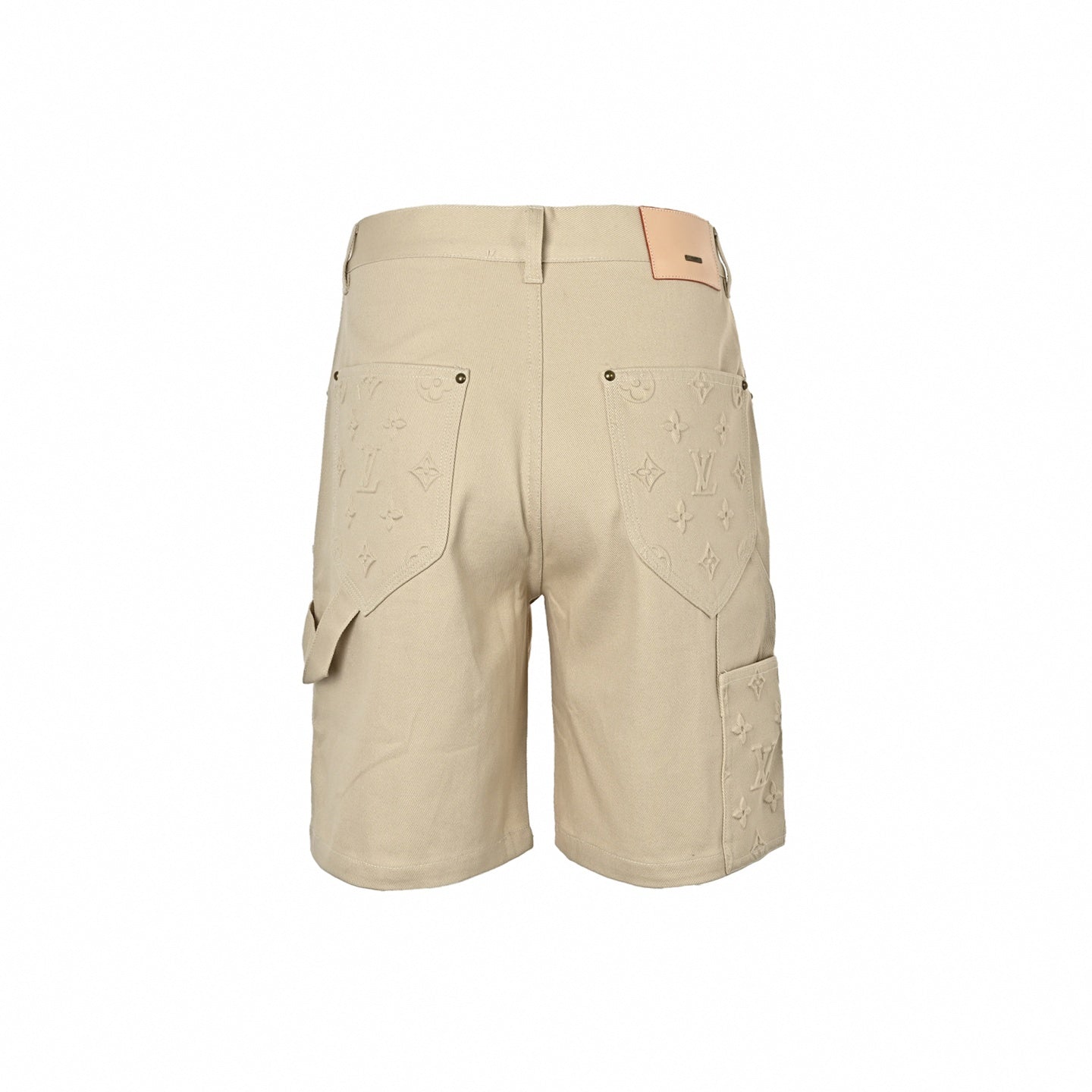 Embossed Monogram Carpenter Shorts | Beige