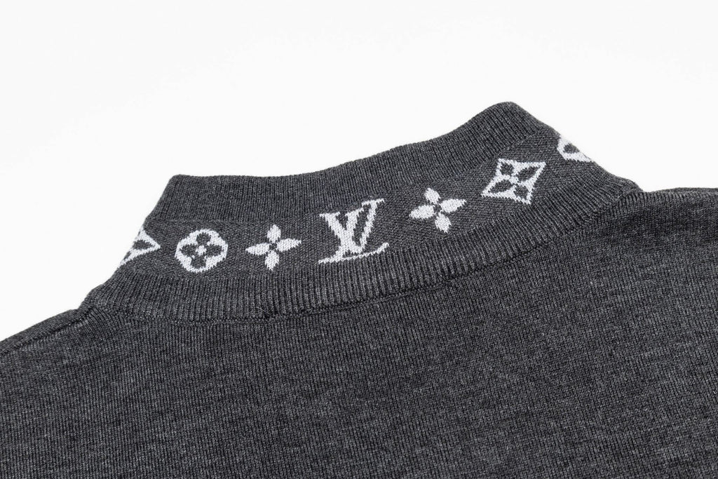 Monogram Trim Full-Zip Cardigan