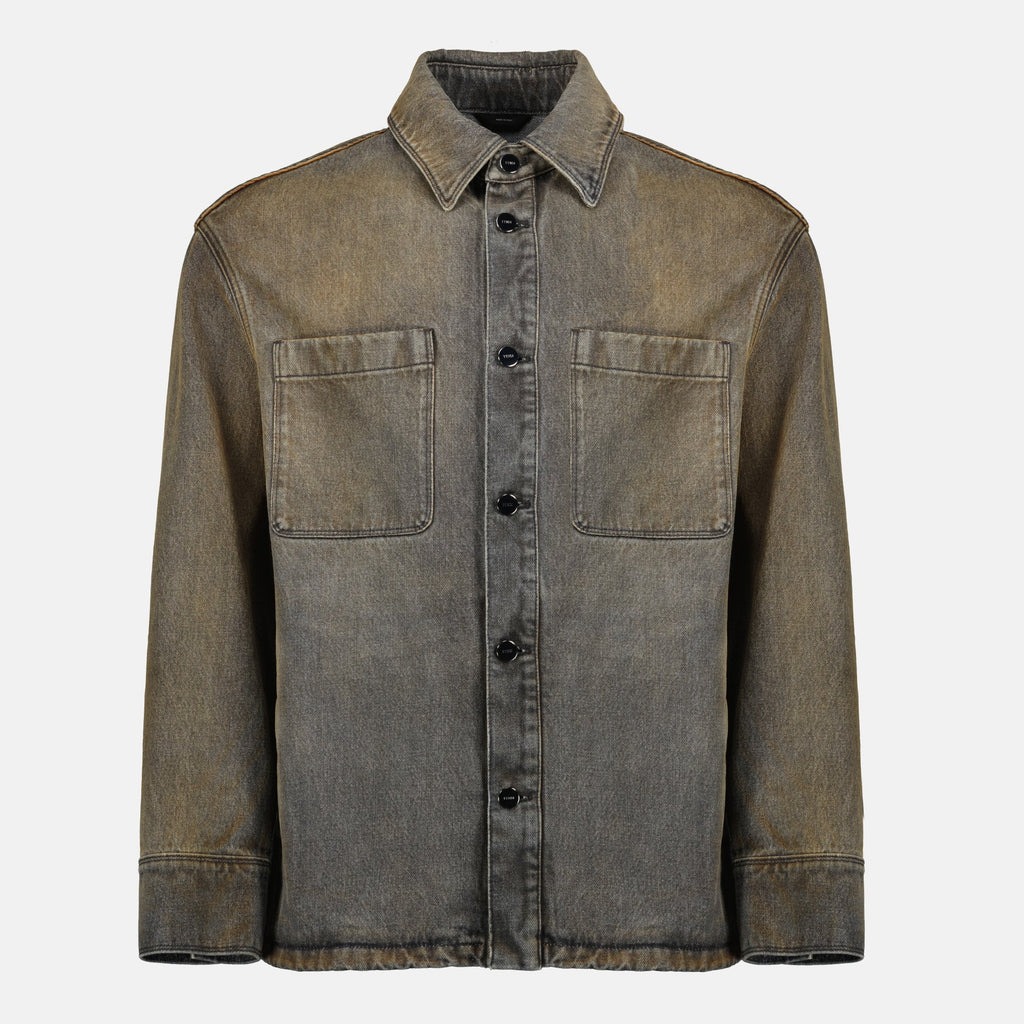 Gray Denim Shirt