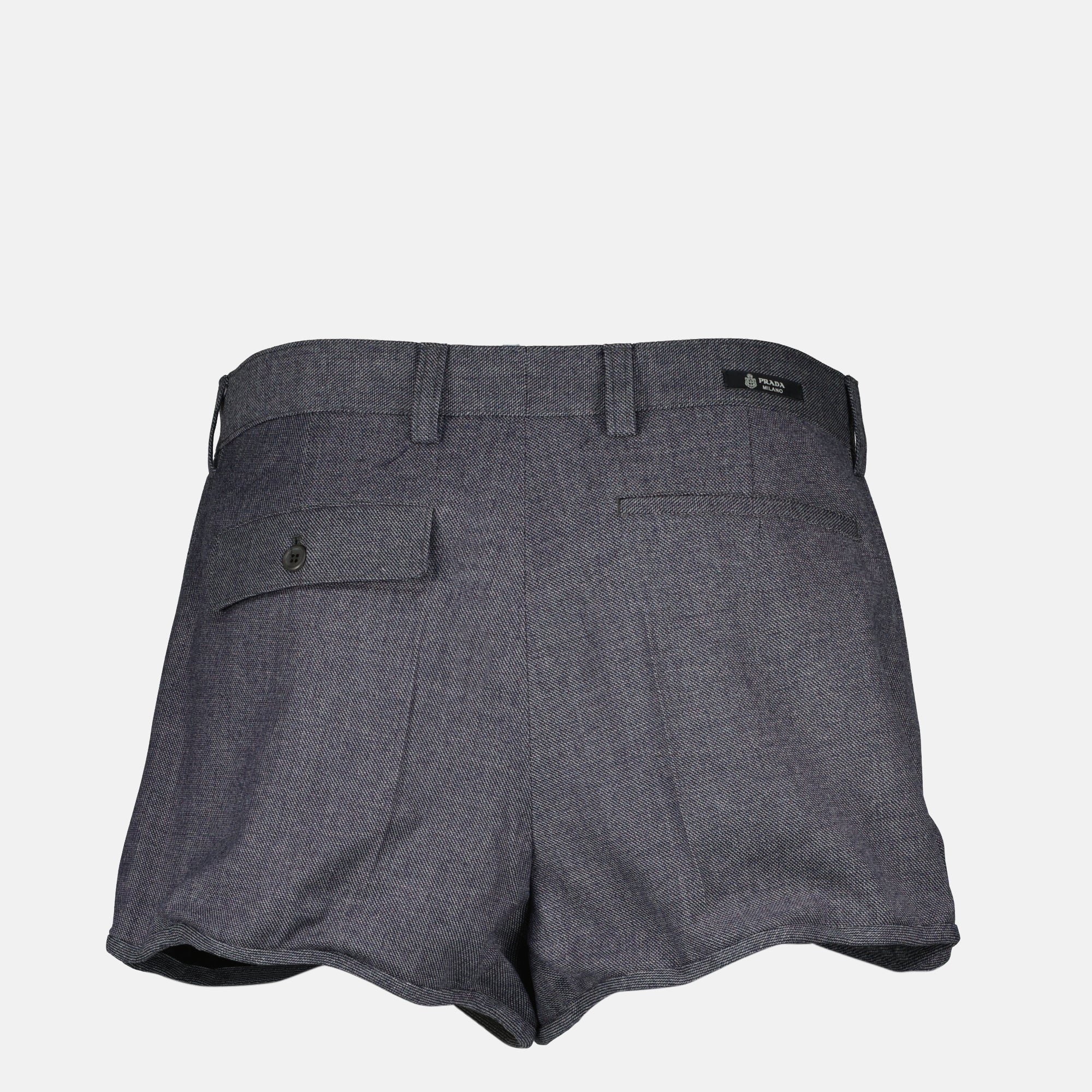 Gray Satin Shorts