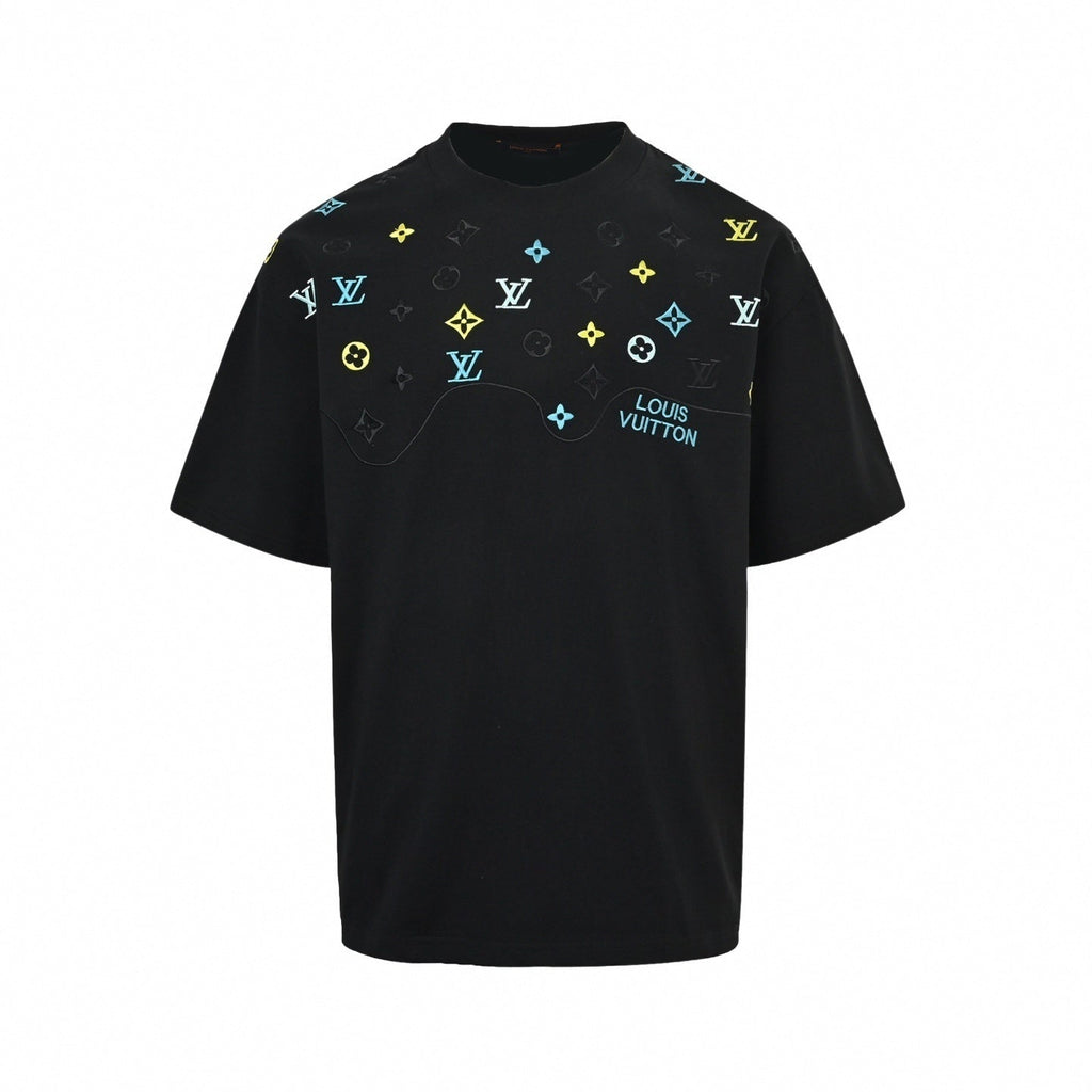 Embroidered Pastel Monogram Tee