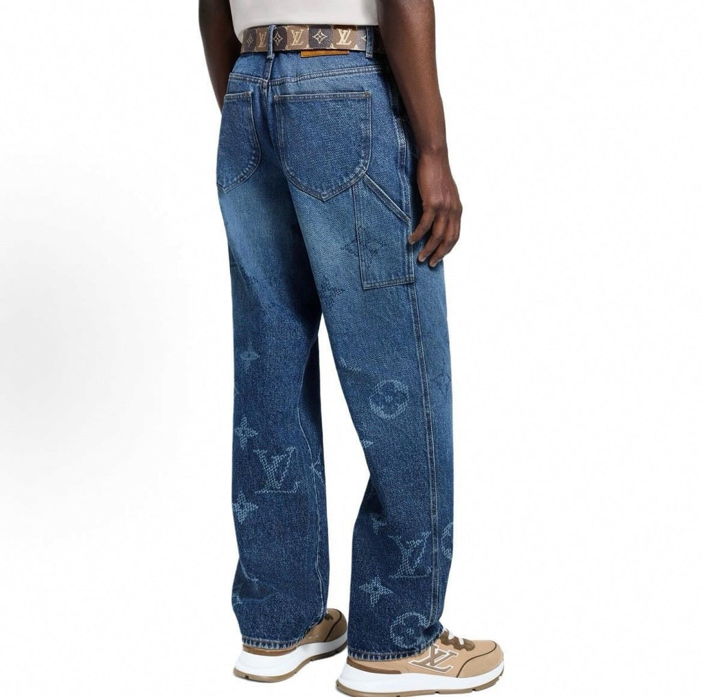Monogram Gradient Denim Jeans | Vintage Blue