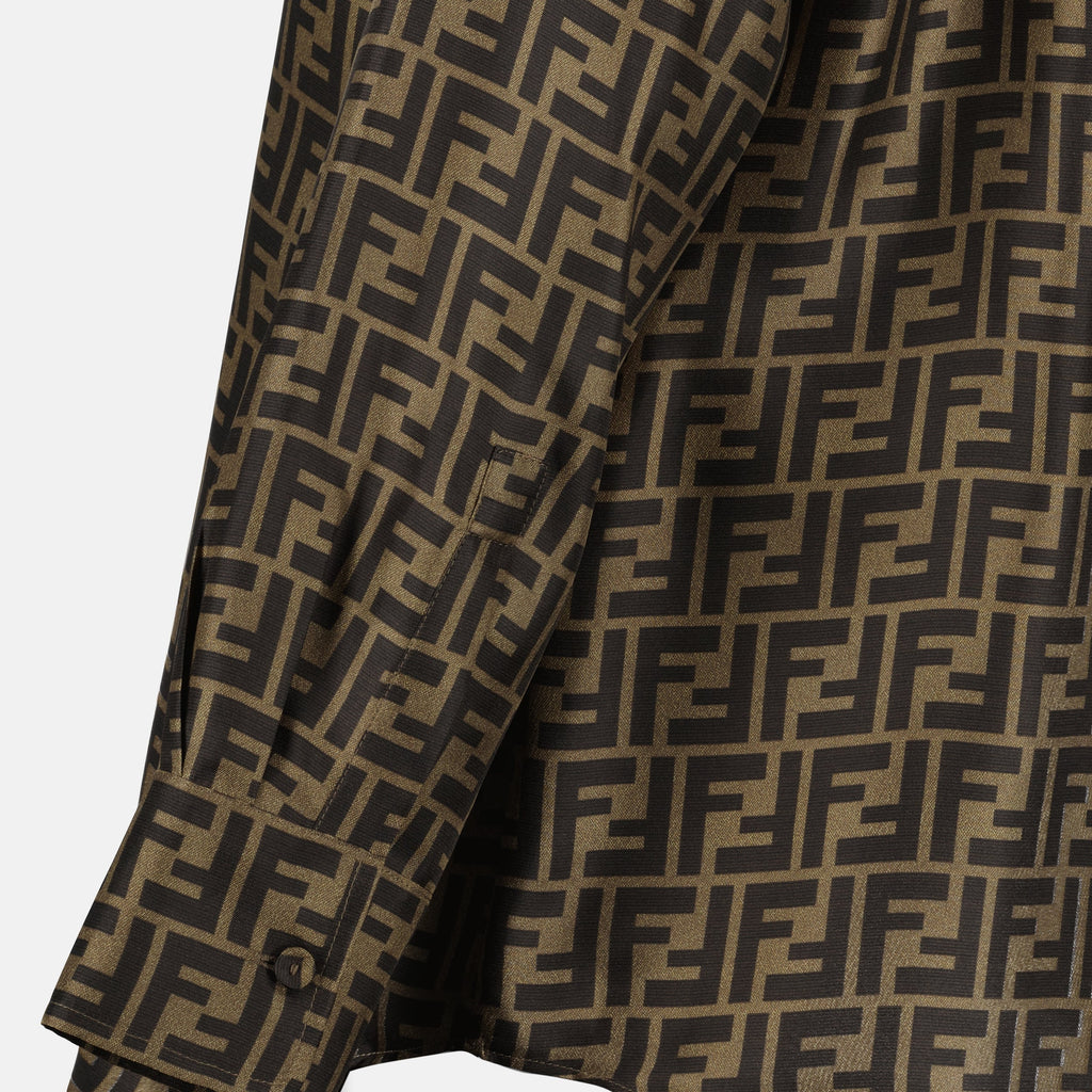 FF Brown Silk Shirt