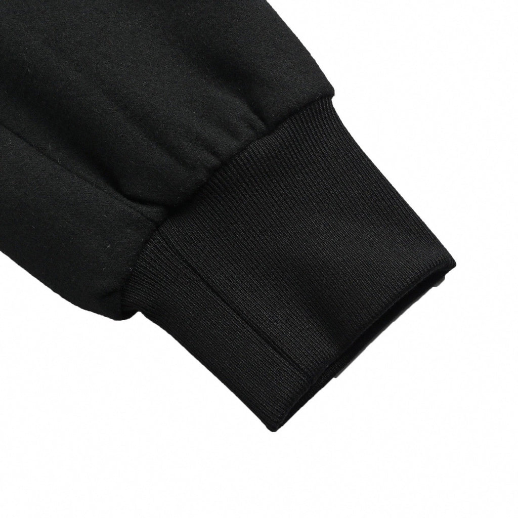 Metal Logo Zip-Up Hoodie | Black