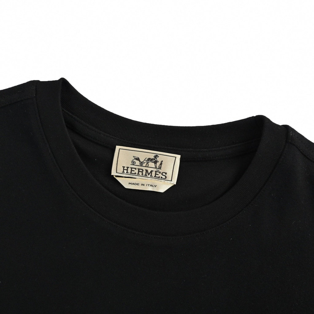 Lambskin Horse Cutout H Logo T-Shirt