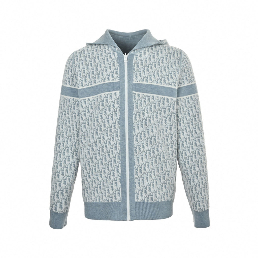 Reversible Oblique Cashmere Hoodie