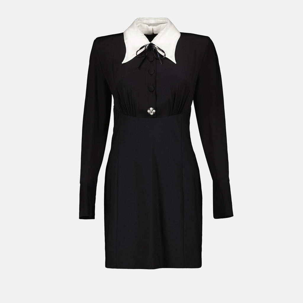 Mini Black Silk Dress