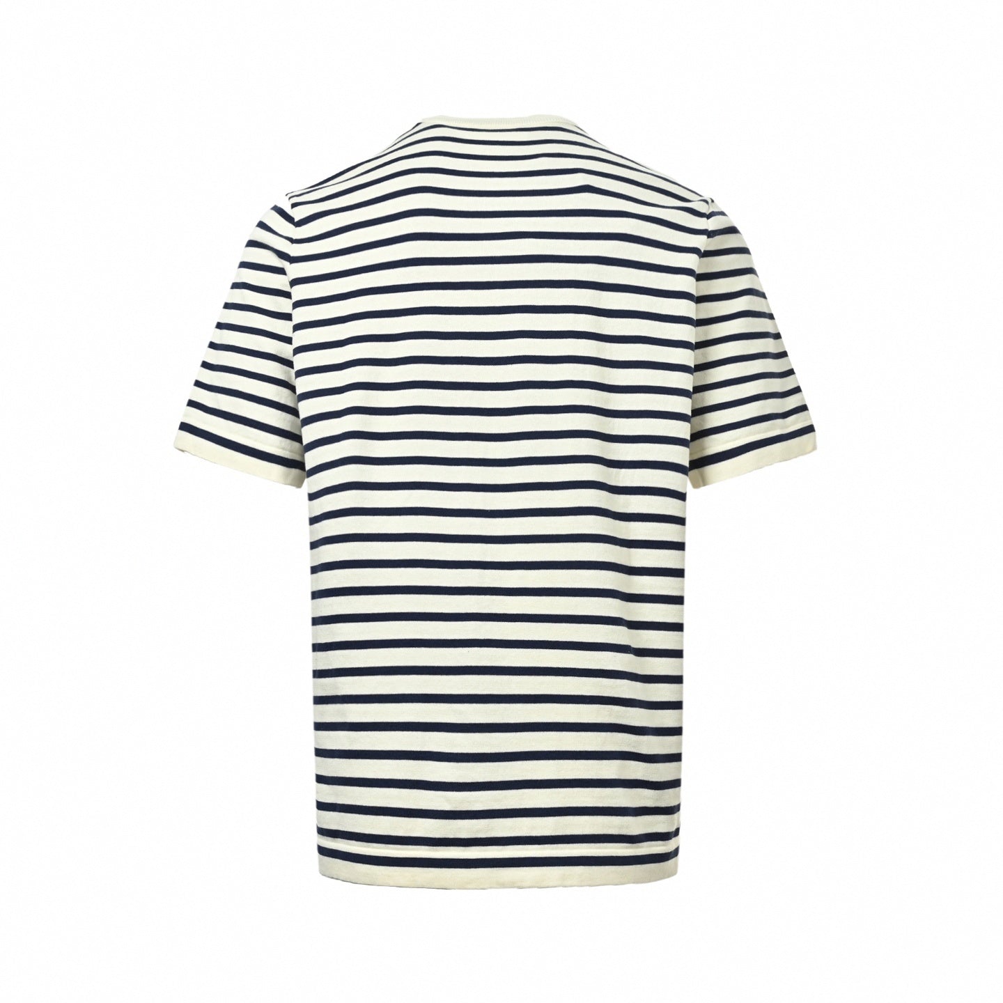Striped Knit T-Shirt | Cream & Navy