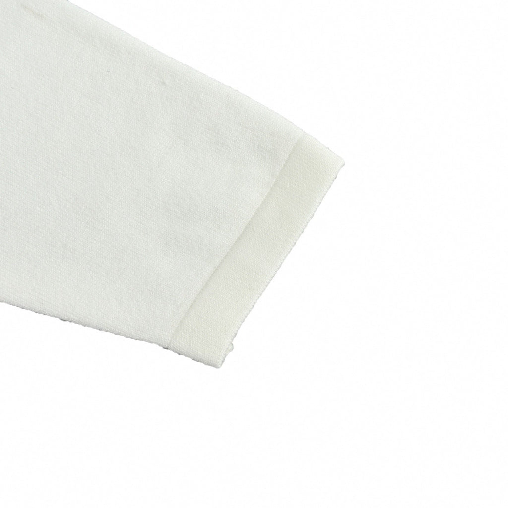 Signature Band Cotton Knit Crewneck | White