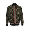 Monogram Camouflage Knit Bomber | Green & Orange