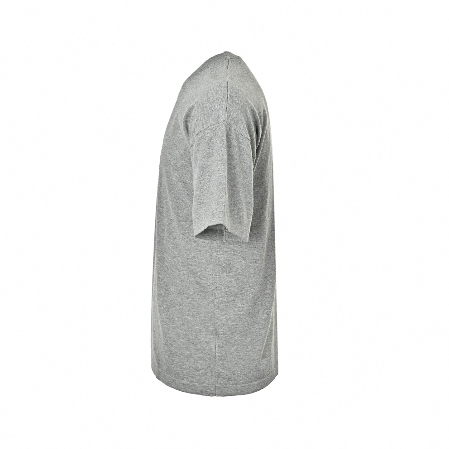 Intarsia Logo Knit T-Shirt | Grey